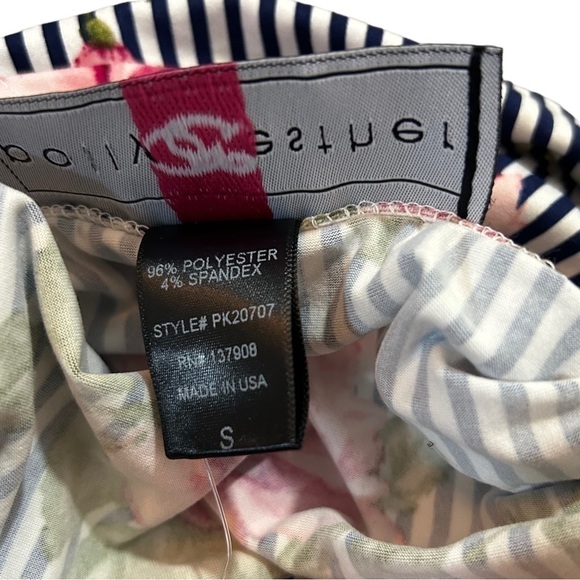 FLORAL Bandeau Crop Top Strapless Size S Never Worn - Picture 4 of 4